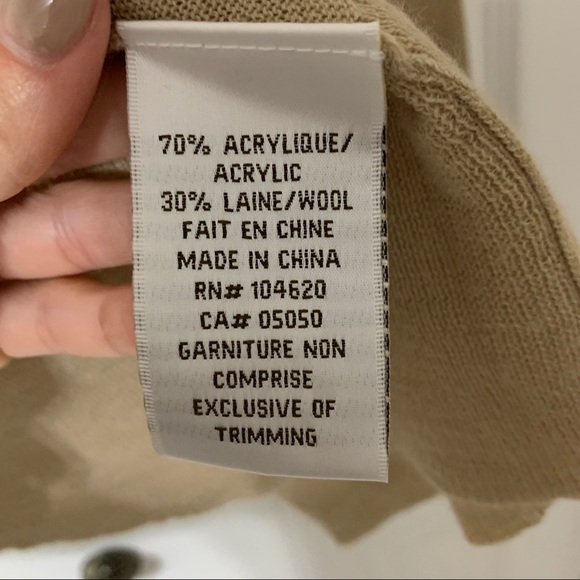 2/$30 thin zip up wool hoodie - Picture 4 of 5